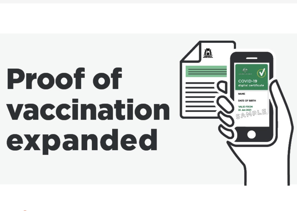 Proof of Vaccination Update